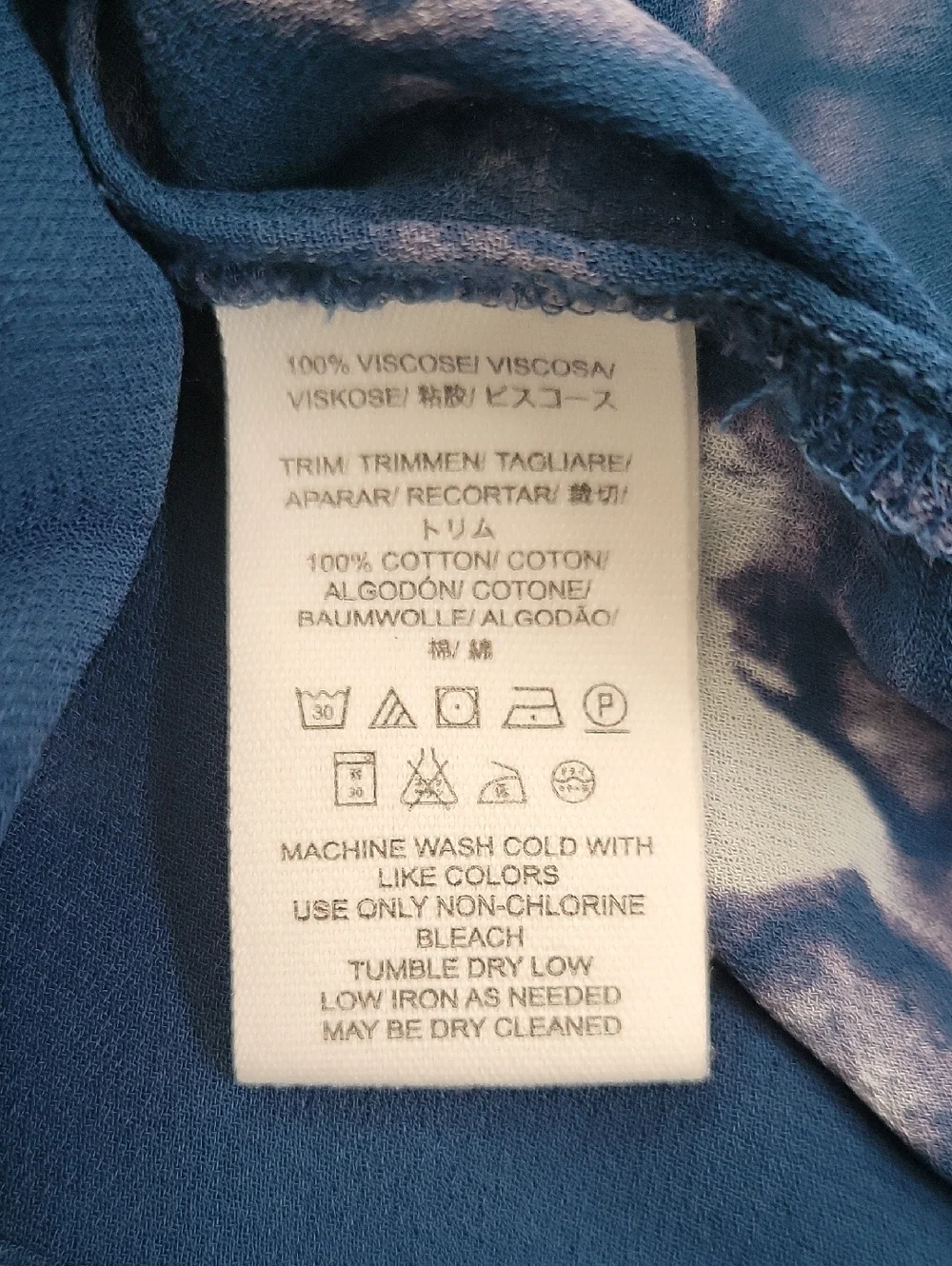 Free People Tie Dye Me Down Blue Sheer Tunic Size Large